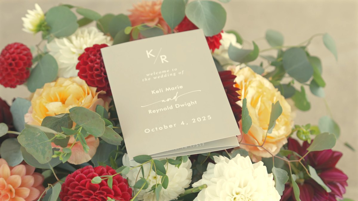 Keli and Reynold's wedding program