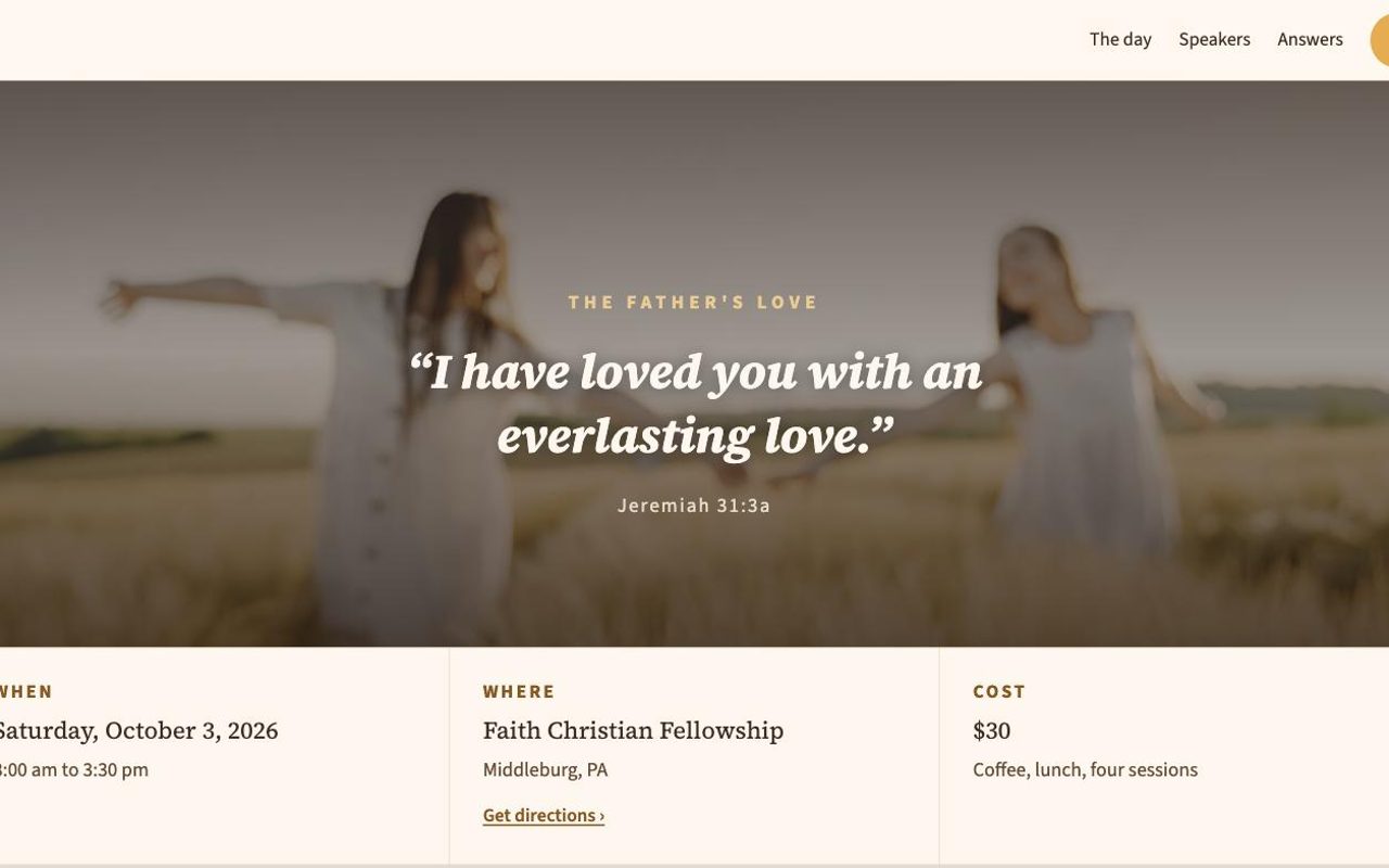 Redeeming Grace Women's Retreat website